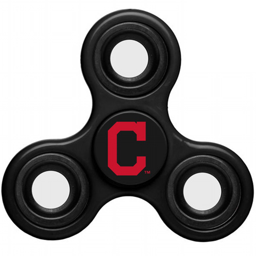 MLB Cleveland Indians 3 Way Fidget Spinner C50 - Black - Click Image to Close